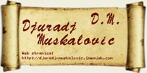 Đurađ Muskalović vizit kartica